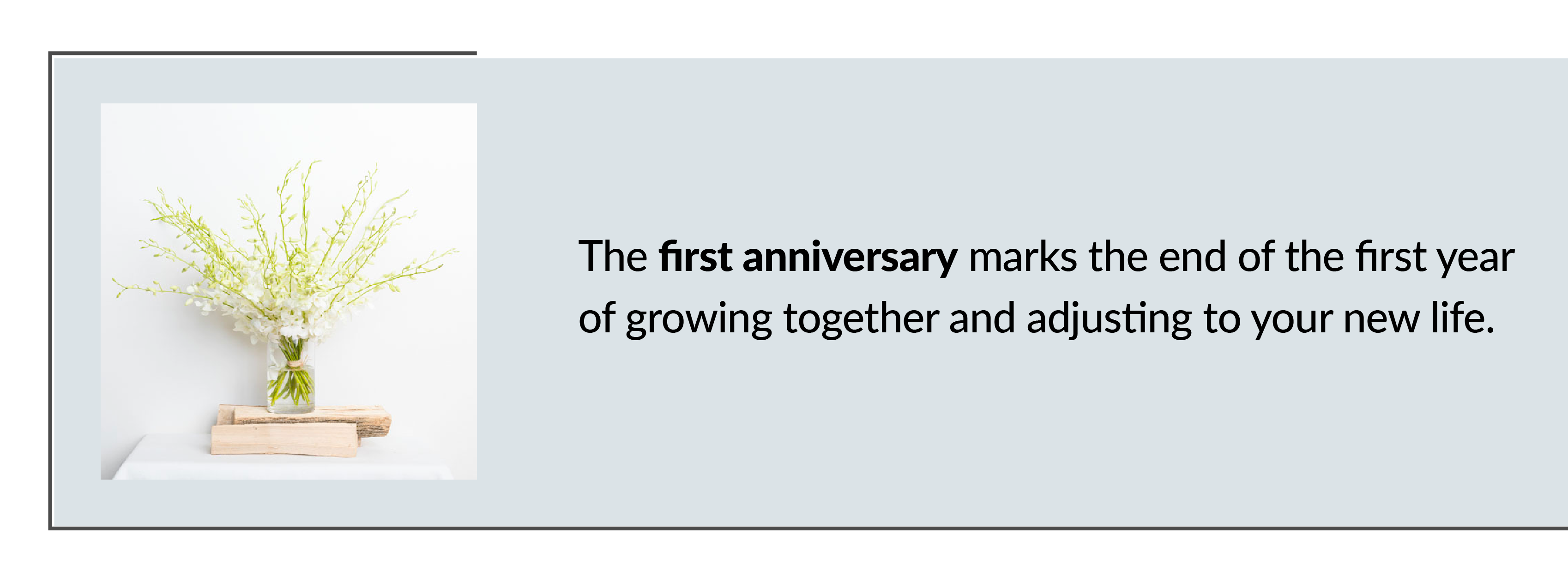 First anniversary flowers