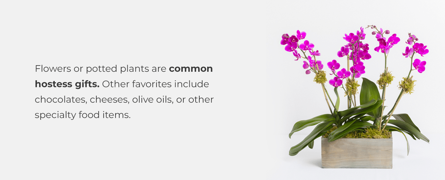 flowers or potted plants for hostess gifts
