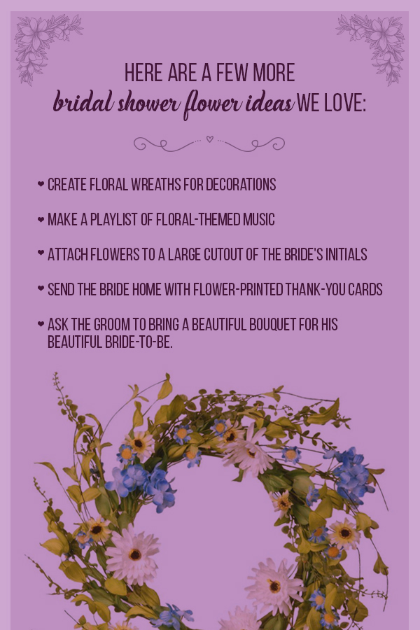 bridal shower flower ideas