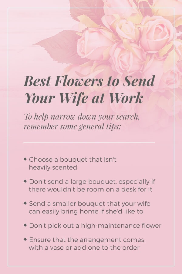 best flowers to send your wife at work