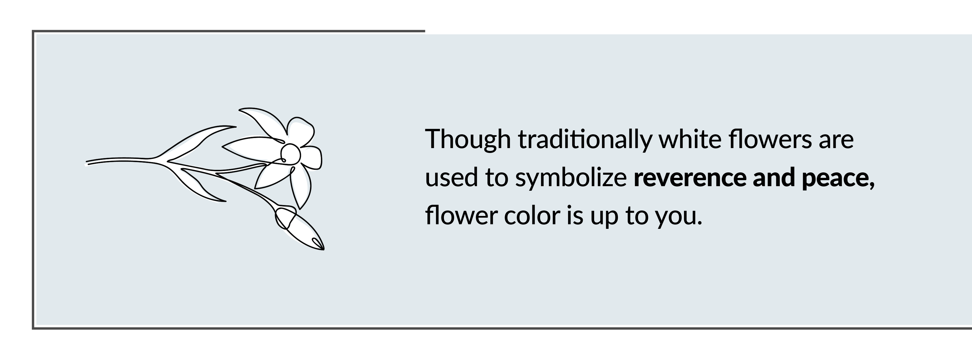 White flowers and tradition