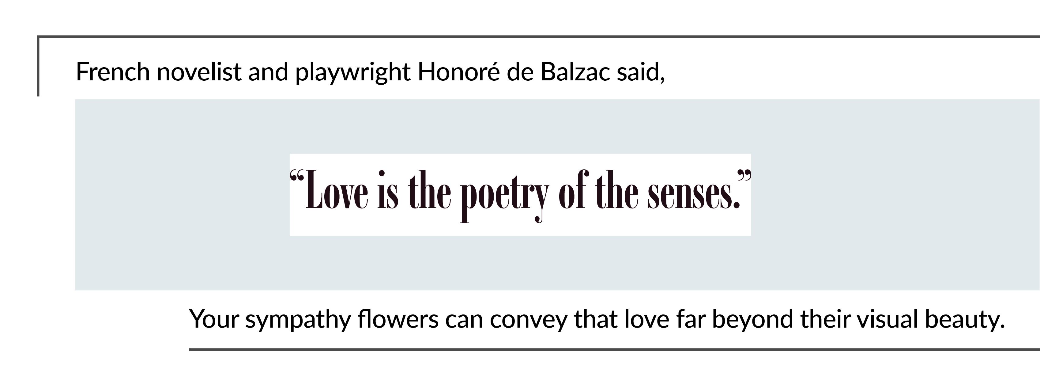 Balzac quote about senses