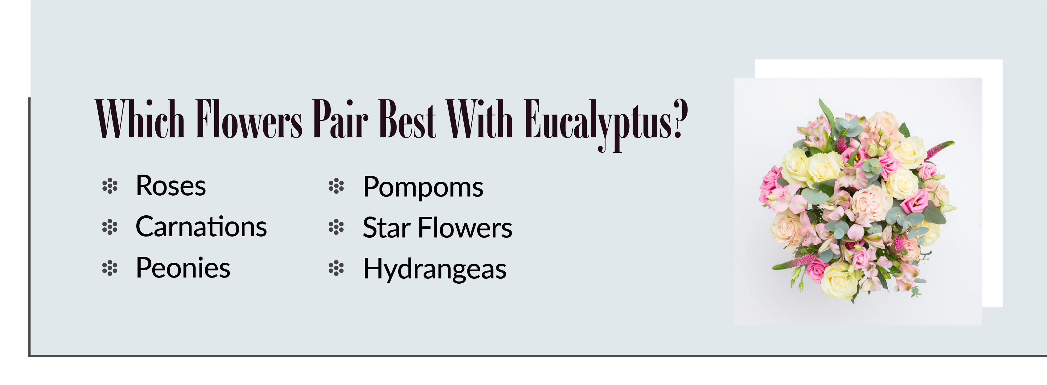 which flowers pair best with eucalyptus