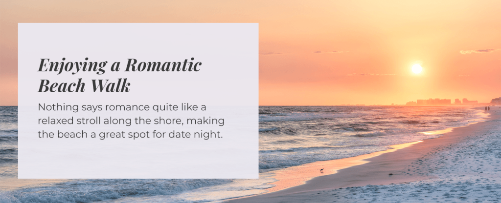 romantic walk on the beach