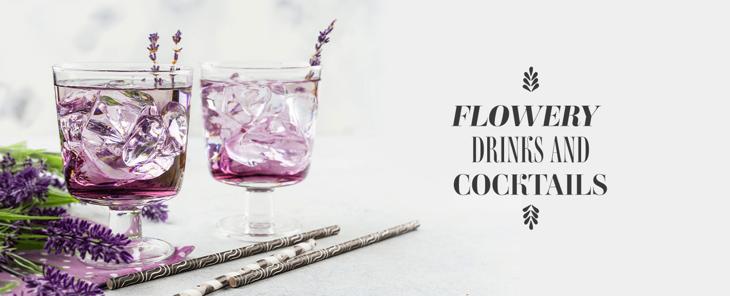 flowery drinks and cocktails