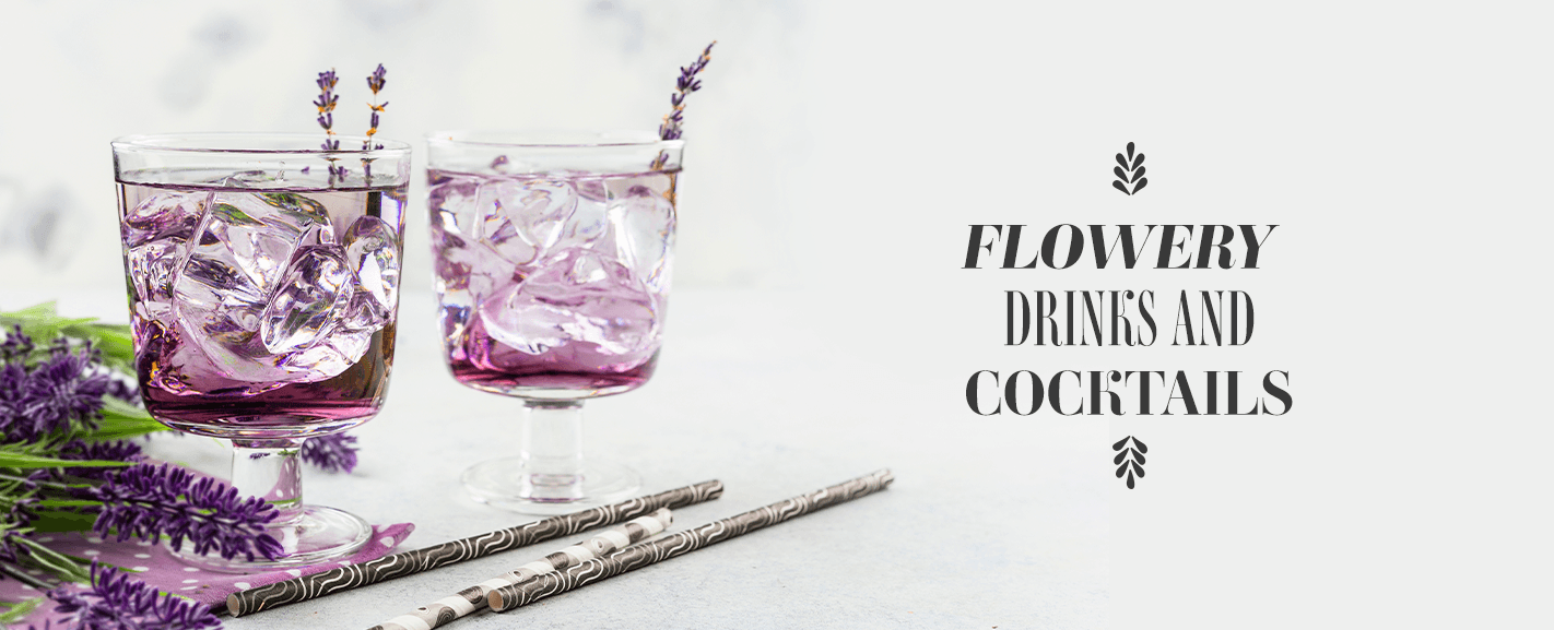 Flowery Drinks and Cocktails