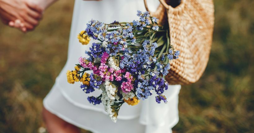 unexpected bouquet of wildflowers