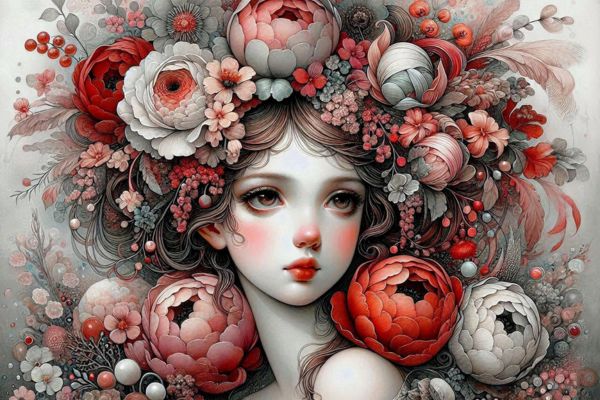 Red Peonies in Art & Literature