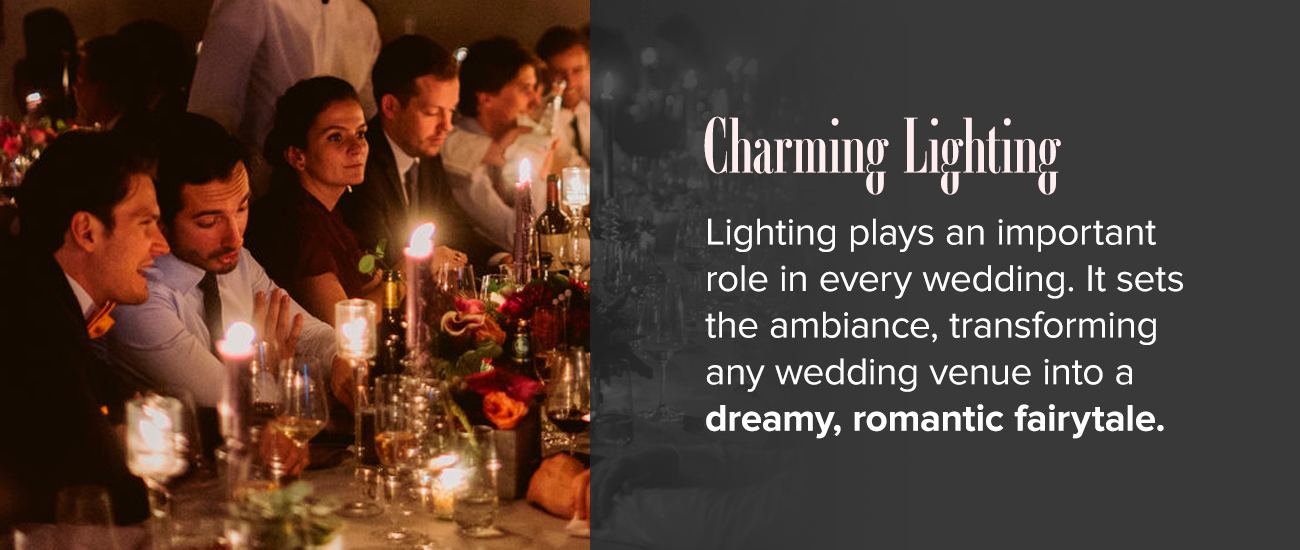 charming wedding lighting