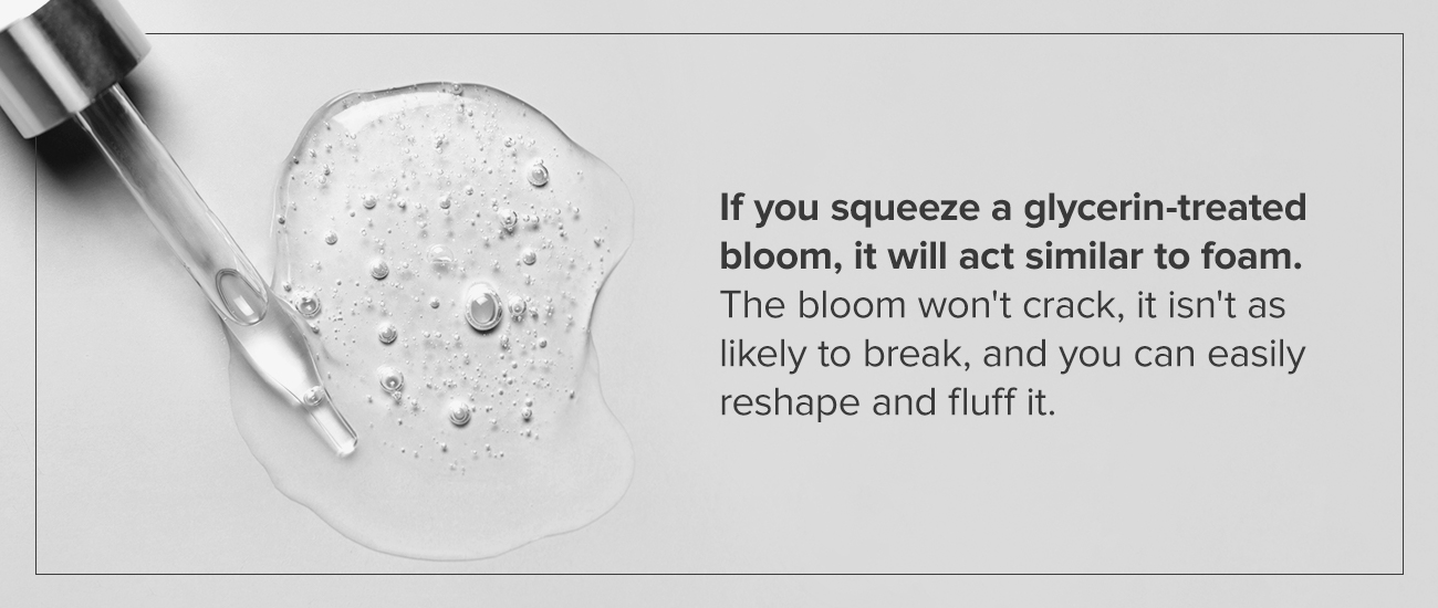 preserve flowers in glycerin