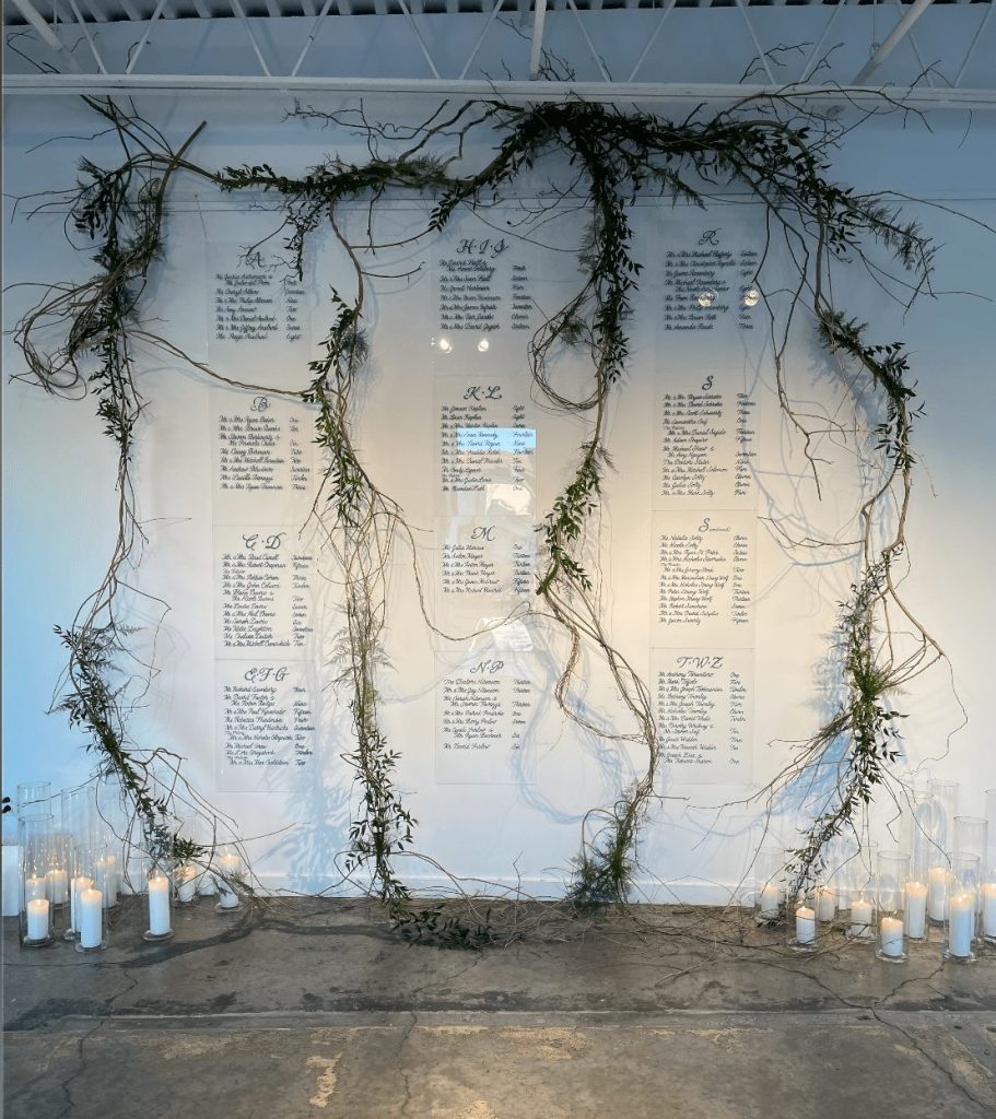 escort card wall