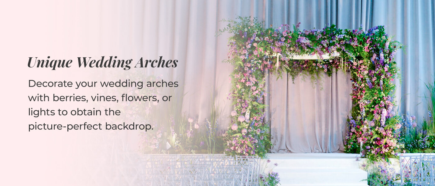 unique wedding arches