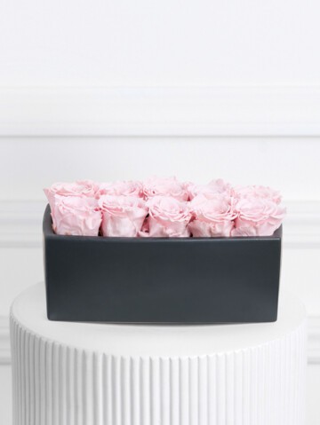 Noemie Long and Low - 10 Roses in an Elegant Display