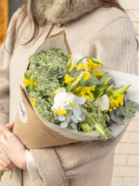 Nora | Fresh Spring Bouquet | Mimosa, Tulips & More
