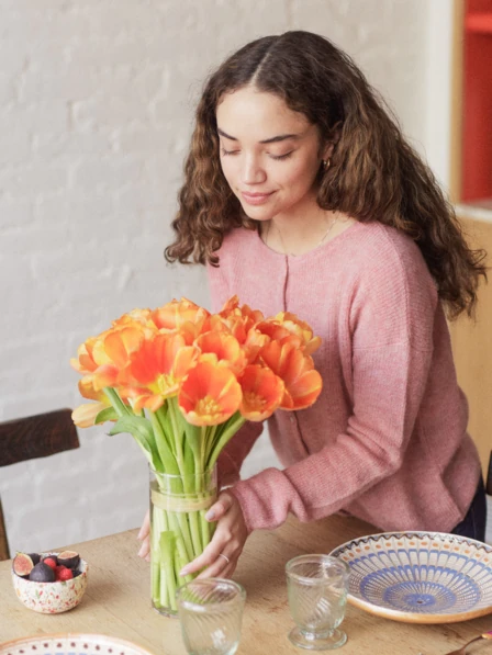 Charlotte | 30 Orange Tulips | Ode à la Rose