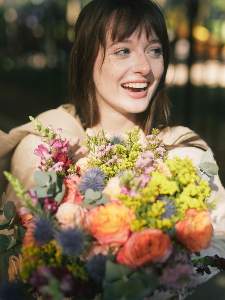 Augustine bouquet being held close up