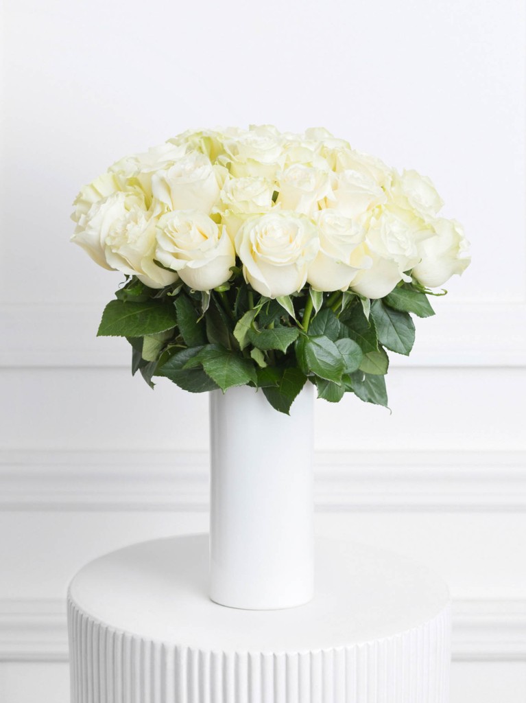 White roses bouquet